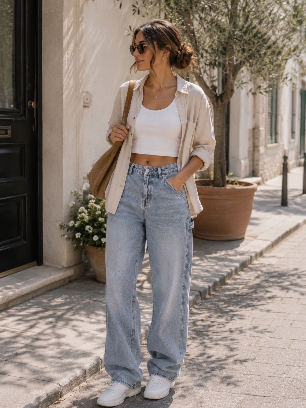 S.O.N.G. (Style of New Generation) carpenter-style boyfriend jeans